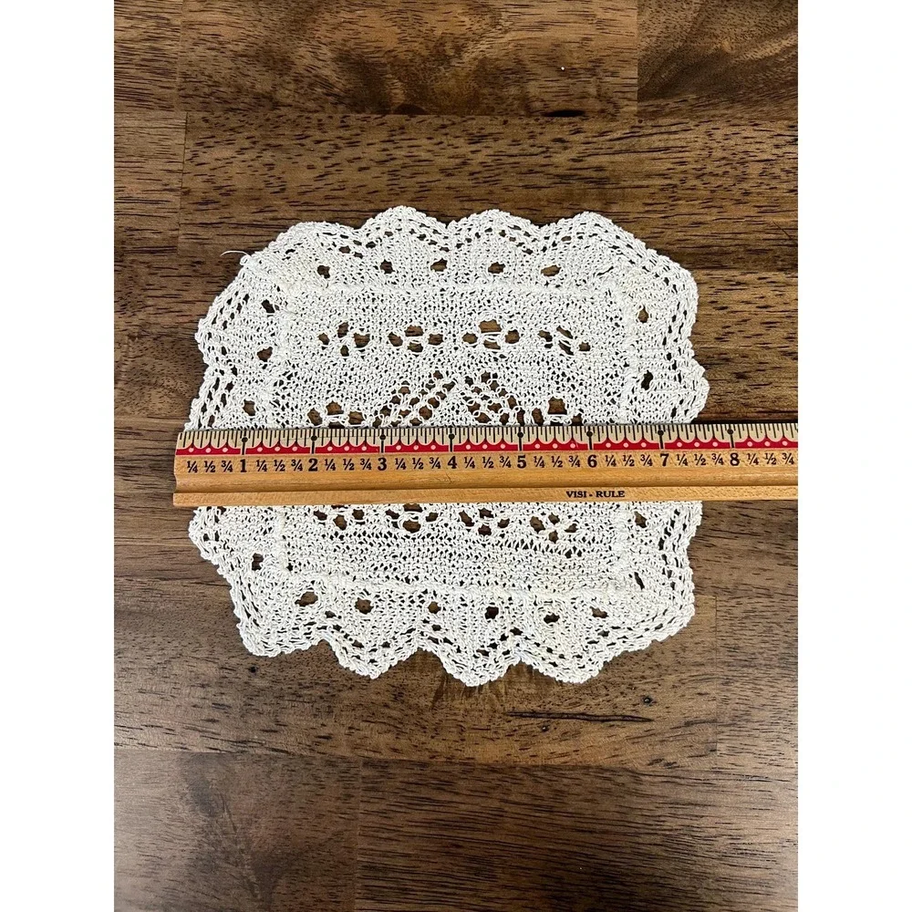 Three unique vintage doilies crochet work Grannycore Cottagecore artisan‎